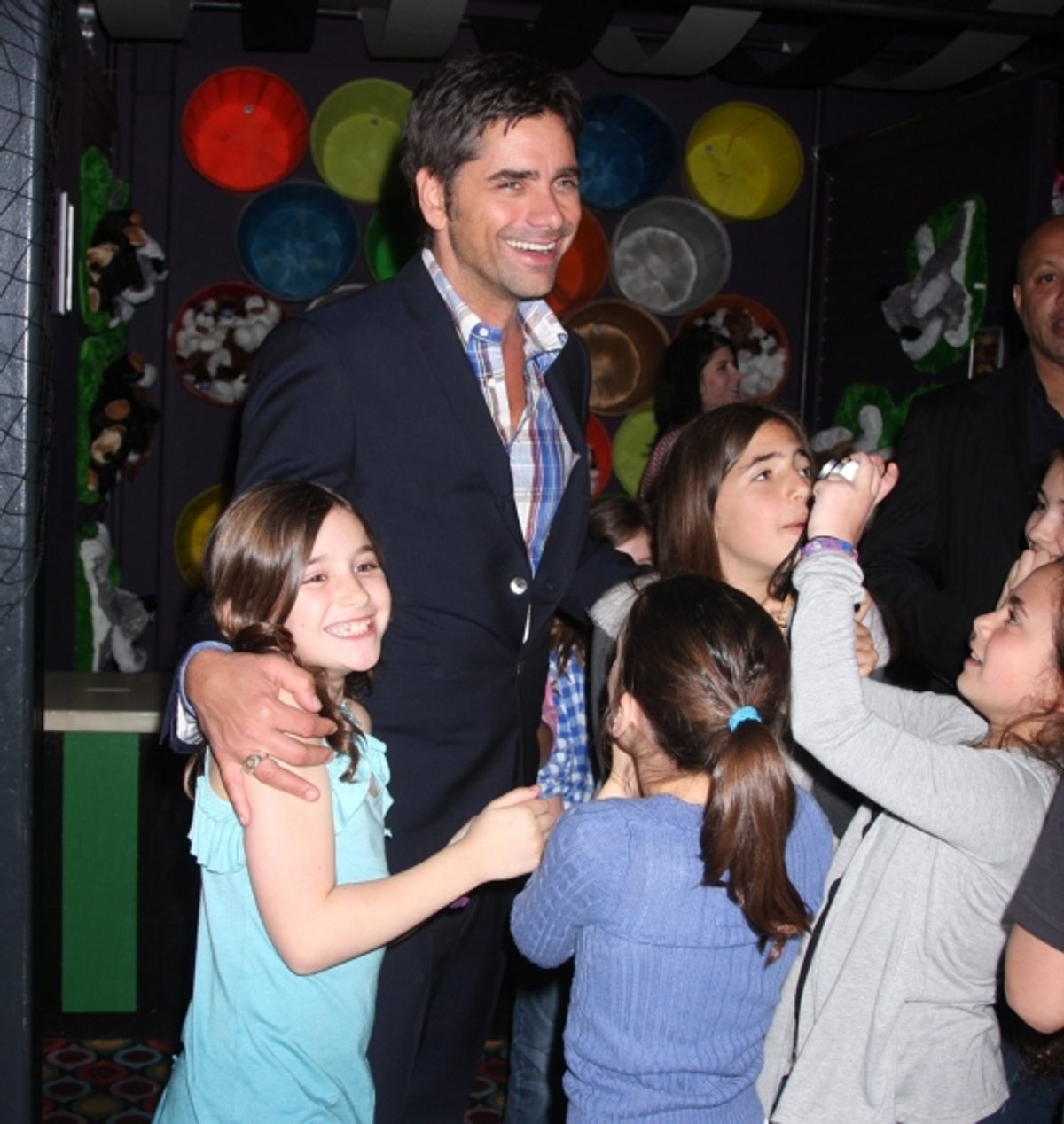 John Stamos with the kids
 at 